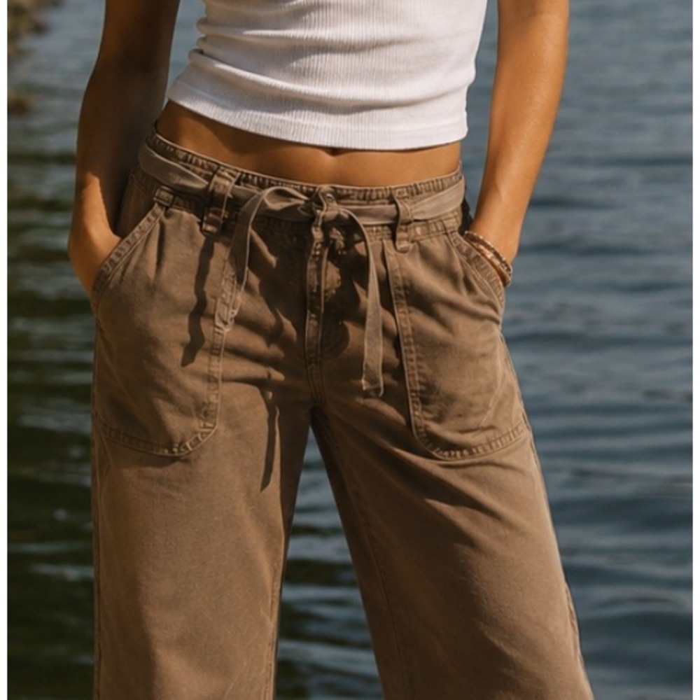 J.Crew Y2K Chino Classic 100% Cotton Brown Cropped Capri Pants 8 City Fit EUC